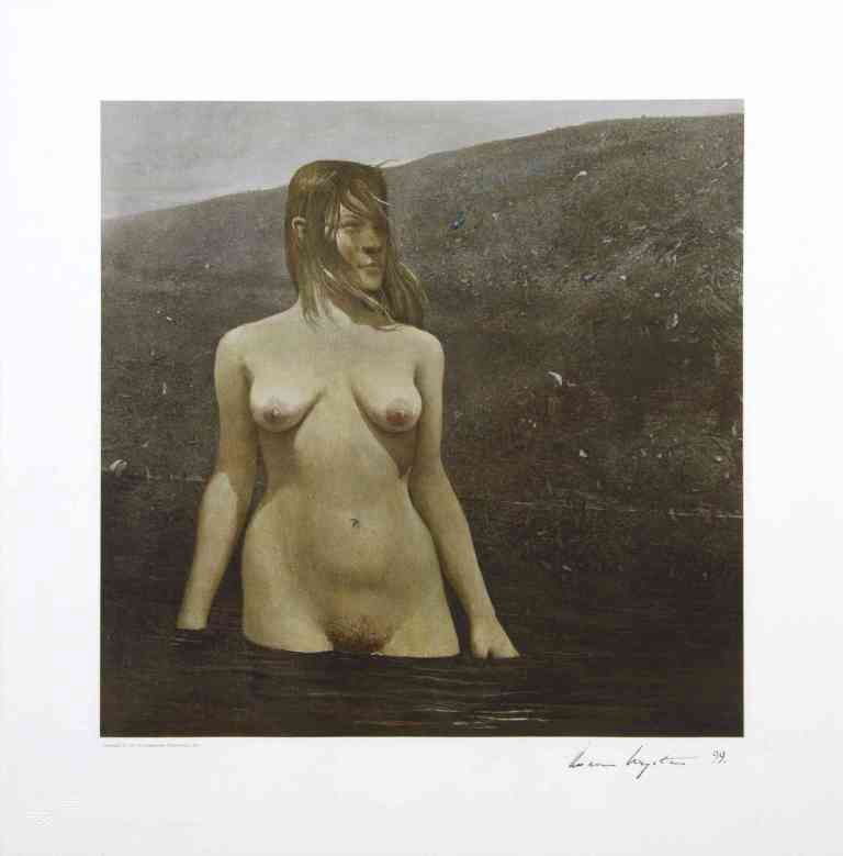 Andrew Wyeth, (American, 1917-2009), Seabed: Andrew Wyeth (American, 1917-2009) Seabed collotype edition 99/200, signed Andrew Wyeth (lower right) 14 x 14 inches.