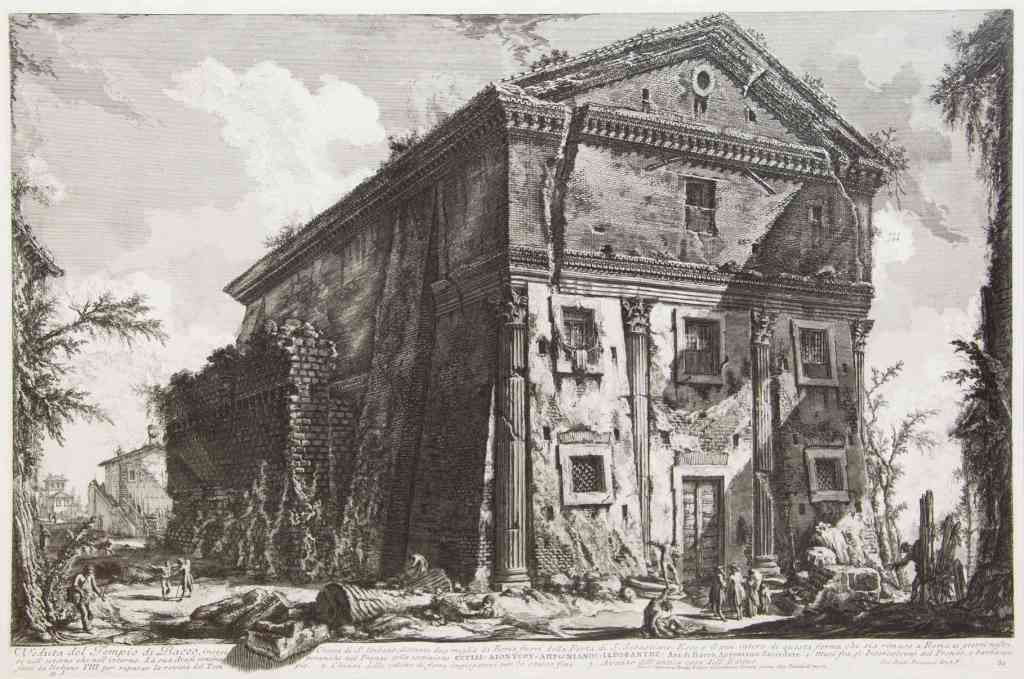 Giovanni Battista Piranesi, (Italian, 1720-1778),: Giovanni Battista Piranesi (Italian, 1720-1778) Veduta del Tempio di Bacco engraving 16 x 24 inches.