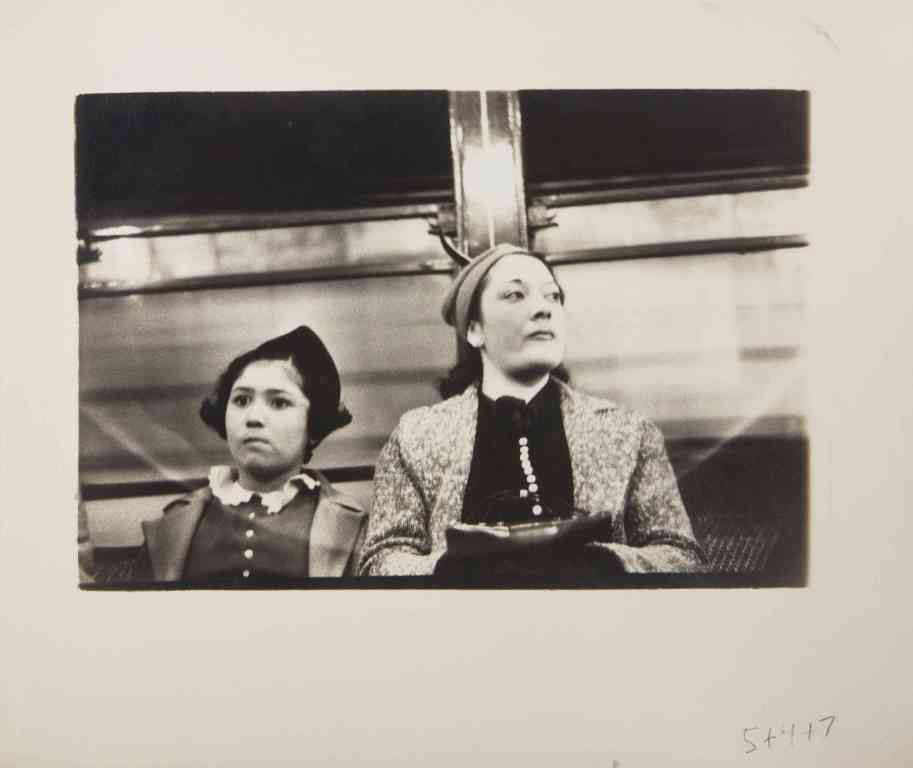 Walker Evans, (American, 1903-1975), Subway Portr: Walker Evans (American, 1903-1975) Subway Portrait silver gelatin print stamped (verso) 4 7/8 x 7 1/4 inches.