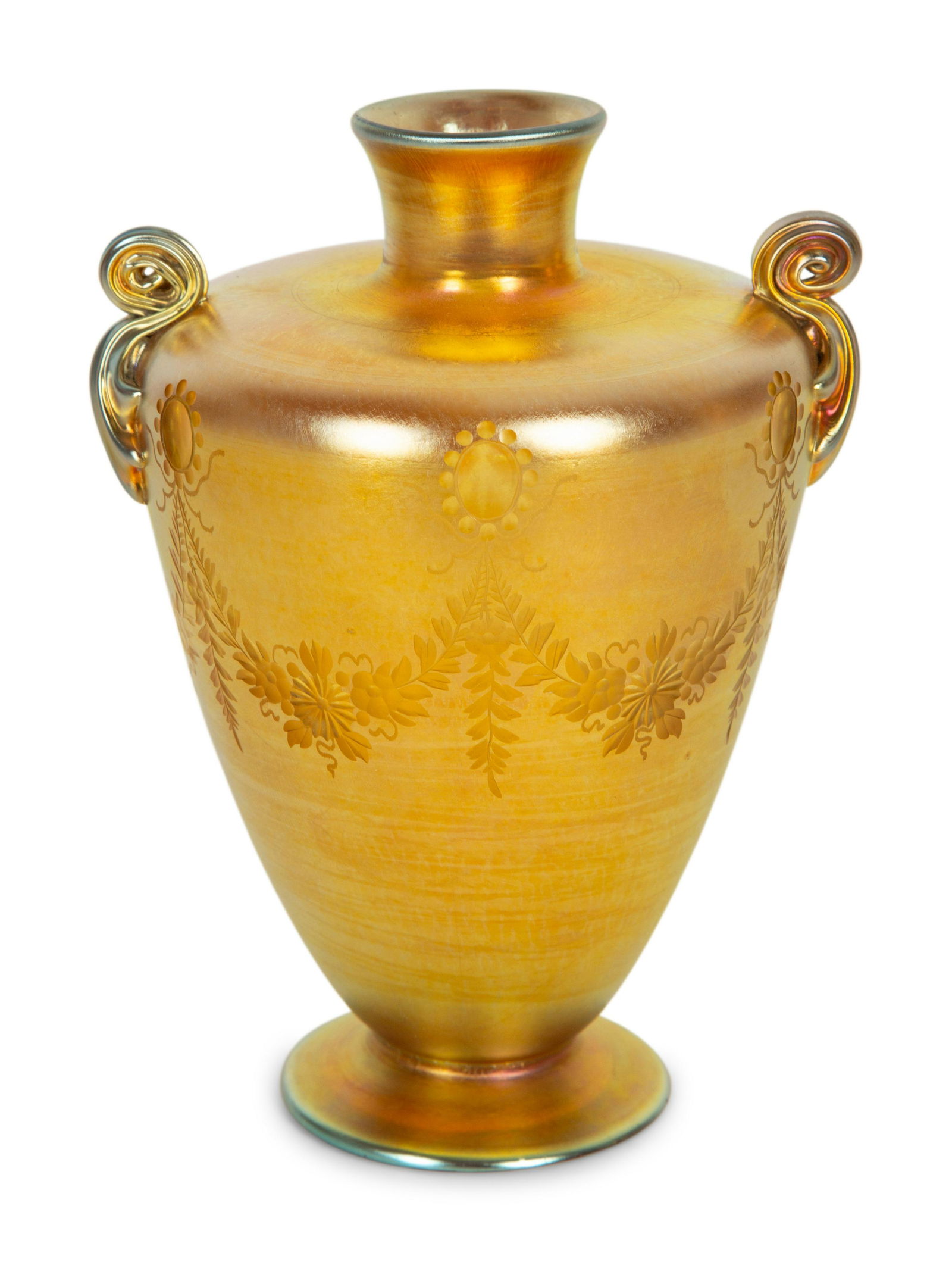A Tiffany Studios Favrile Glass Vase  (1 of 4)