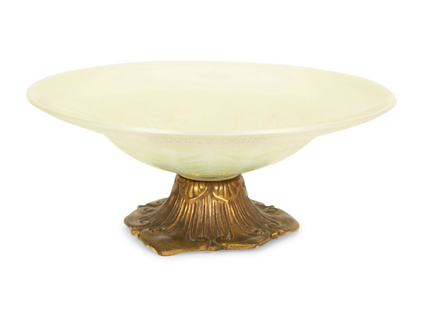 A Louis C. Tiffany Furnaces Favrile Glass and Gilt Bronze Fruit Stand (1 of 3)