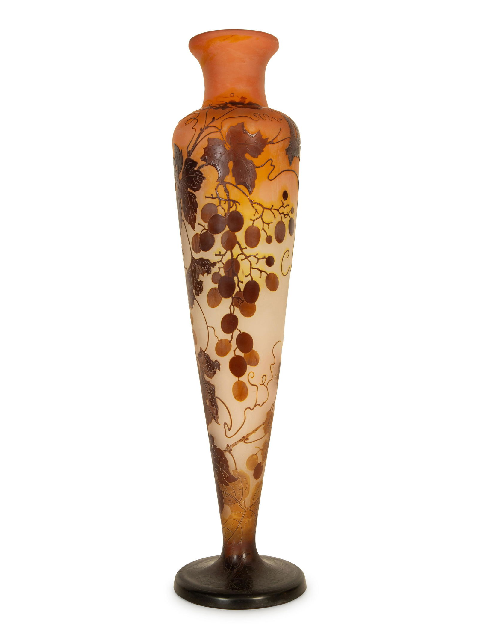 A Cameo Glass Baluster Vase in the Style of Emile Galle (1 of 7)
