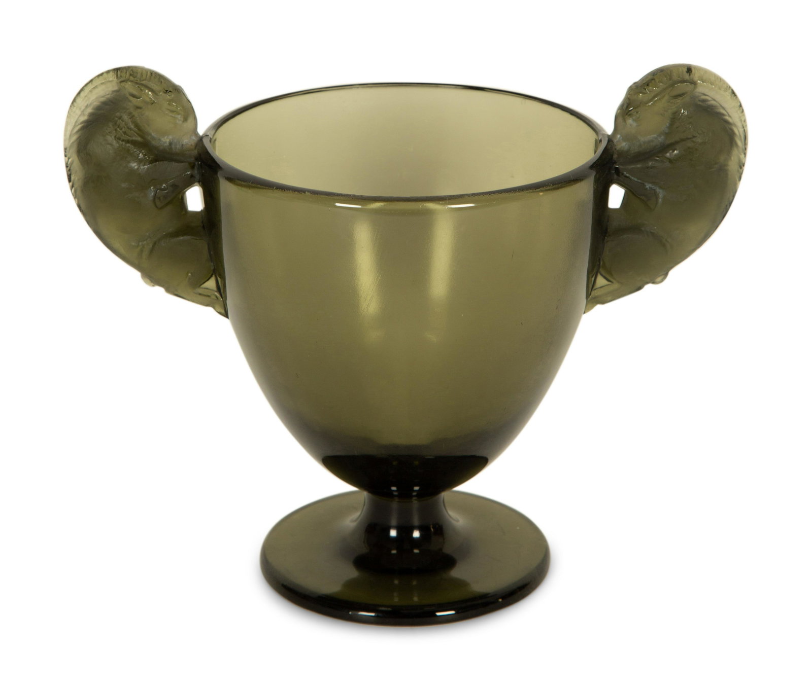 A Rene Lalique Smokey Gray Beliers Vase  (1 of 4)