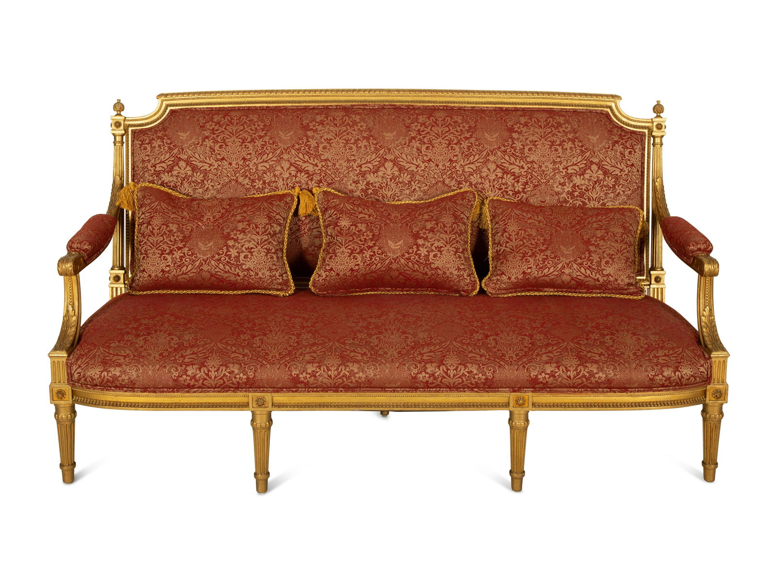 A Louis XVI Style Giltwood Canape (1 of 5)