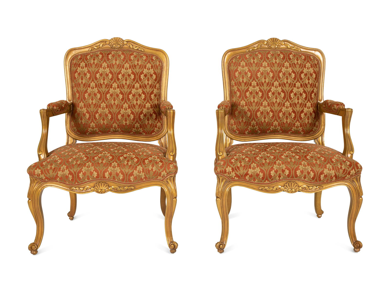 A Pair of Louis XV Style Painted Fauteuils (1 of 5)