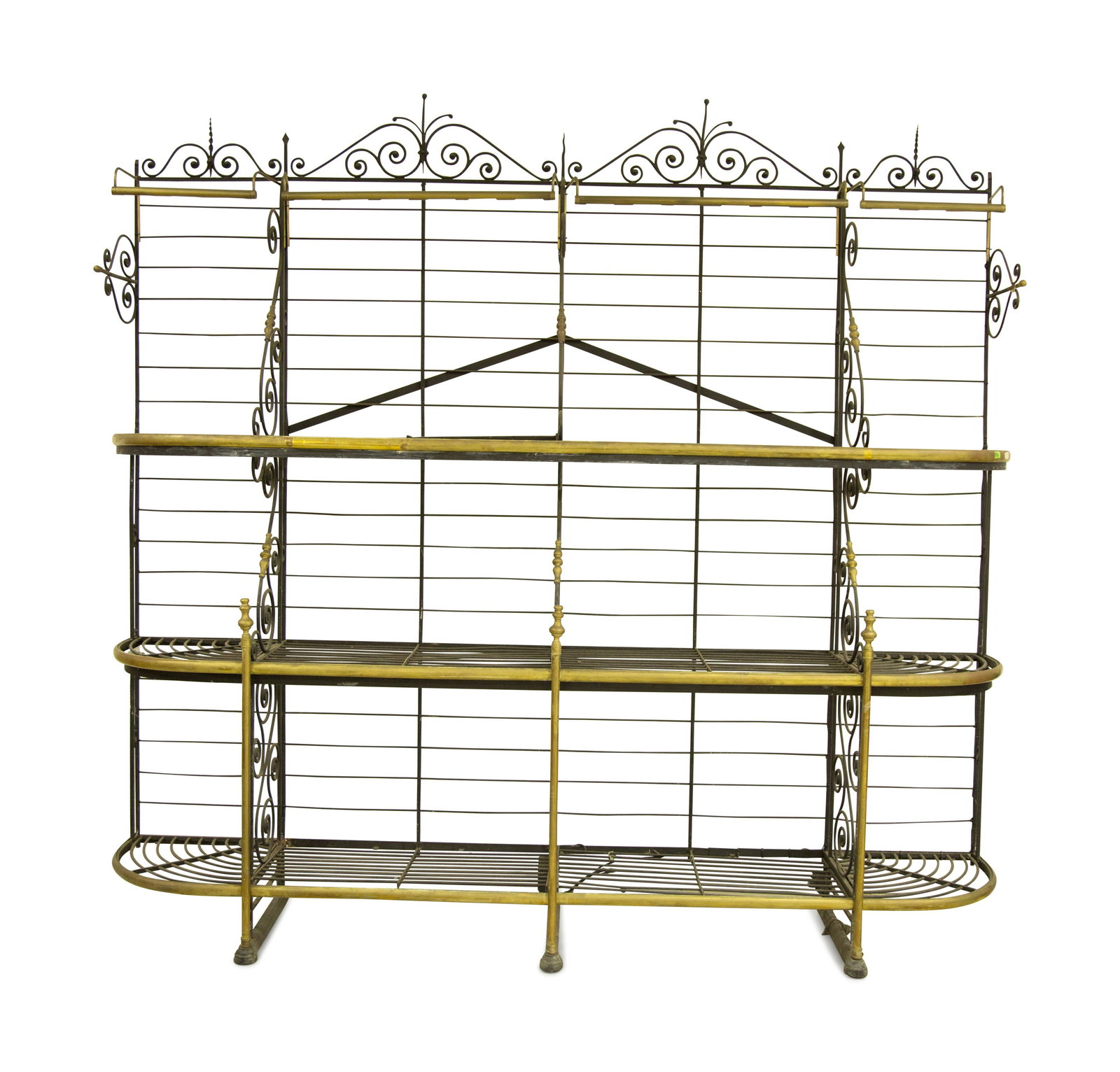 A French Monumental Iron and Brass Bakers Rack  (1 of 4)