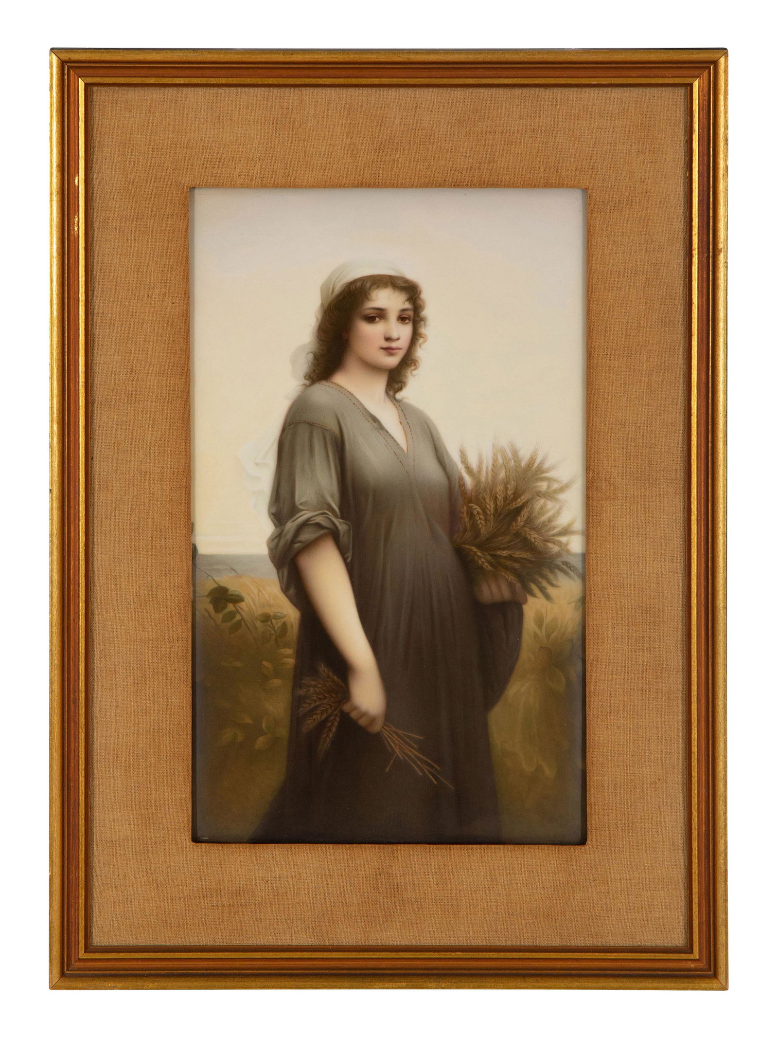 A Berlin (K.P.M.) Porcelain Plaque of Ruth after Landelle (1 of 4)