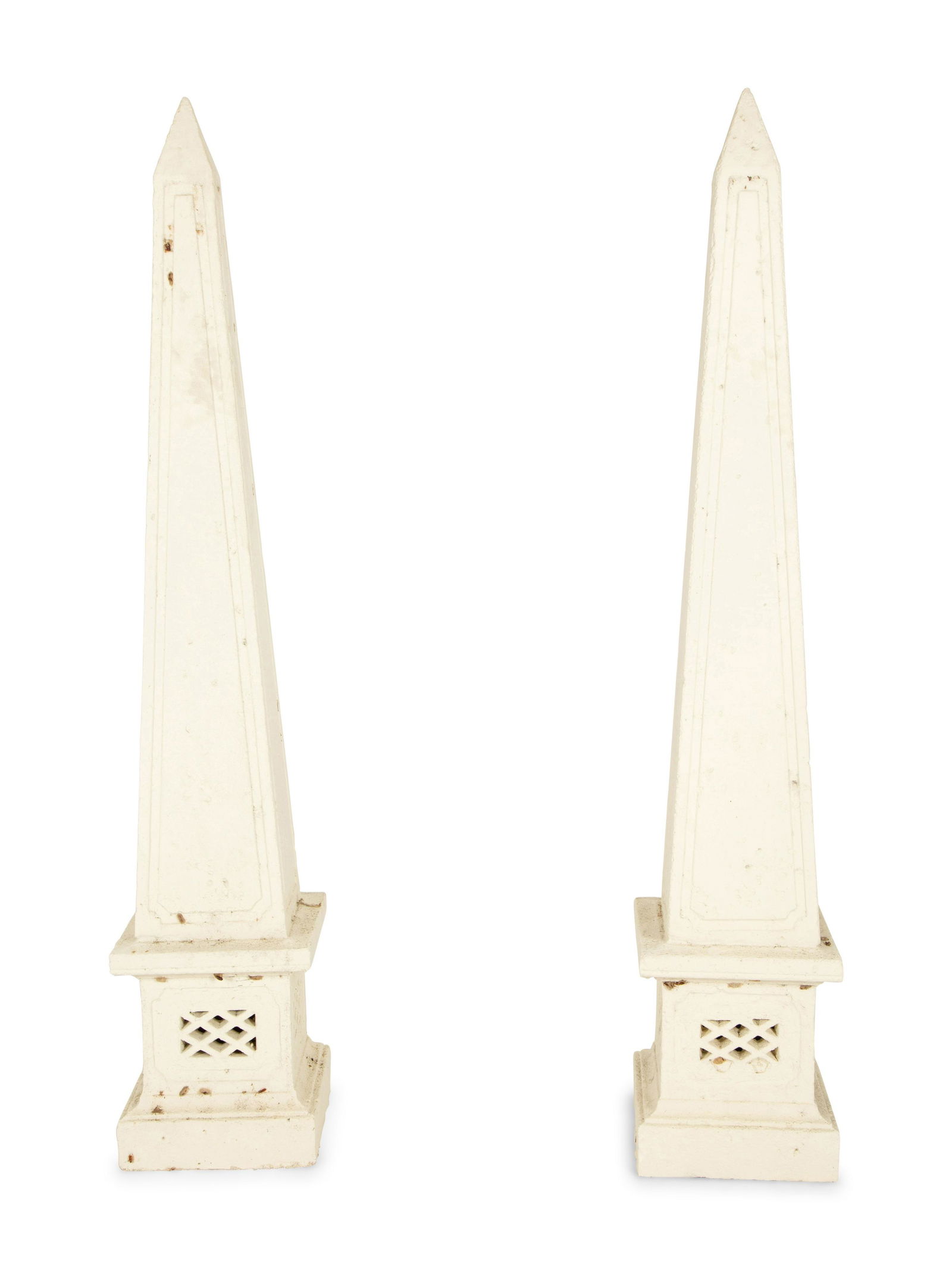 A Pair of Cast Stone Obelisks (1 of 4)
