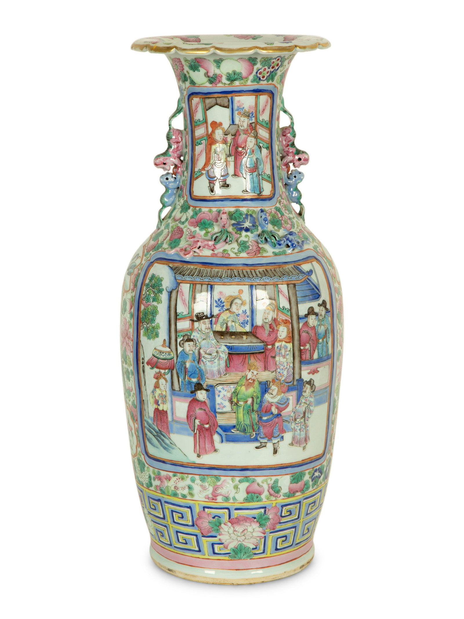 A Large Chinese Famille Rose Porcelain Vase: A Large Chinese Famille Rose Porcelain Vase 19th/20th Century Height 24 1/2 inches. Property from the Collection of Robert and Mary Montgomery, Palm Beach, Florida
