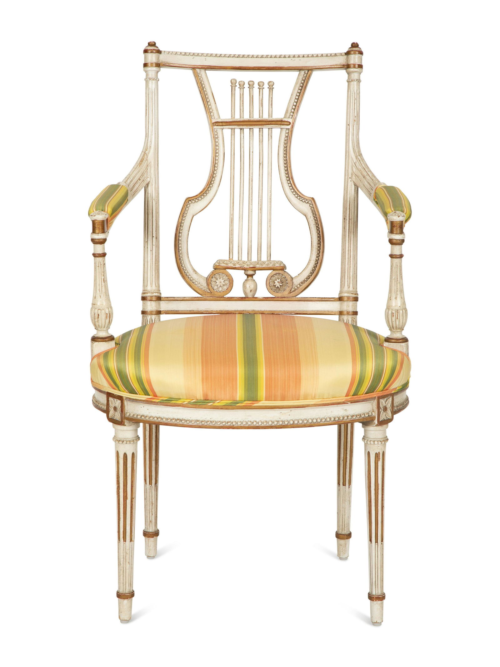 A Continental Painted and Parcel Gilt Fauteuil (1 of 7)