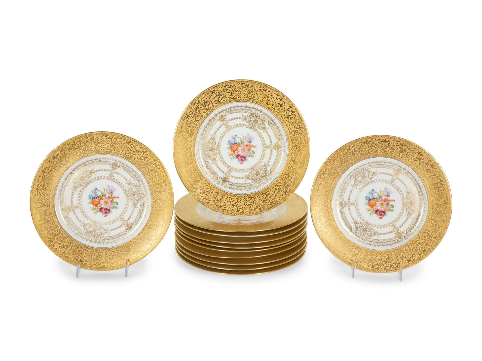 A Set of Twelve German Porcelain Service Plates (1 of 3)