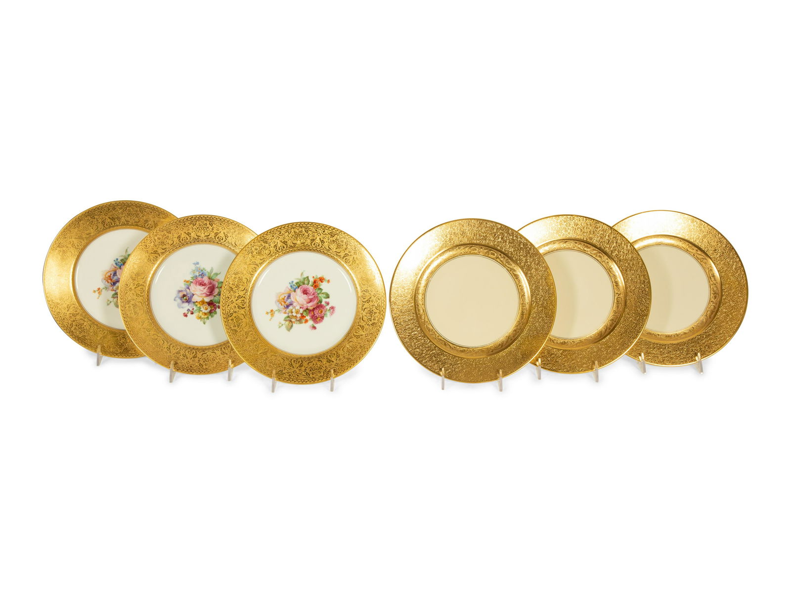 Two Sets of Continental Gilt-Decorated Porcelain Plates (1 of 4)