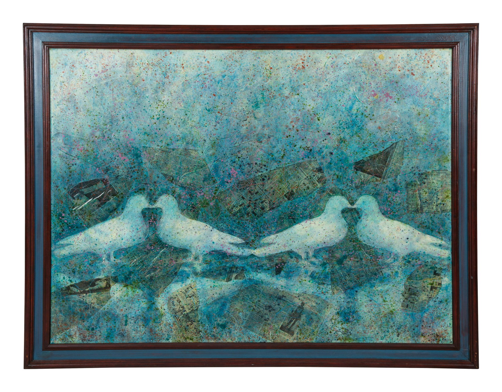 Kathleen Holmes (American, b. 1953) Urban Saige VII, 1991: Kathleen Holmes (American, b. 1953) Urban Saige VII, 1991 mixed media on canvas signed and dated (verso) 40 x 52 inches. Property from the Collection of Robert and Mary Montgomery, Palm Beach, Florida
