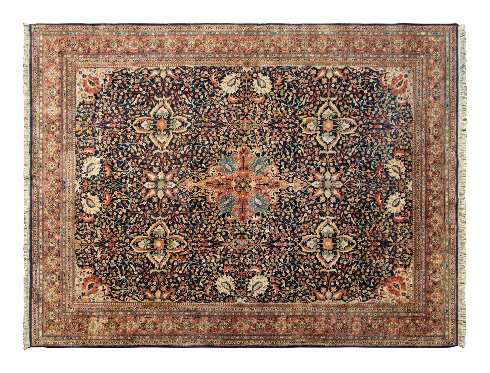 A Indian Persian Design Wool Rug (1 of 4)