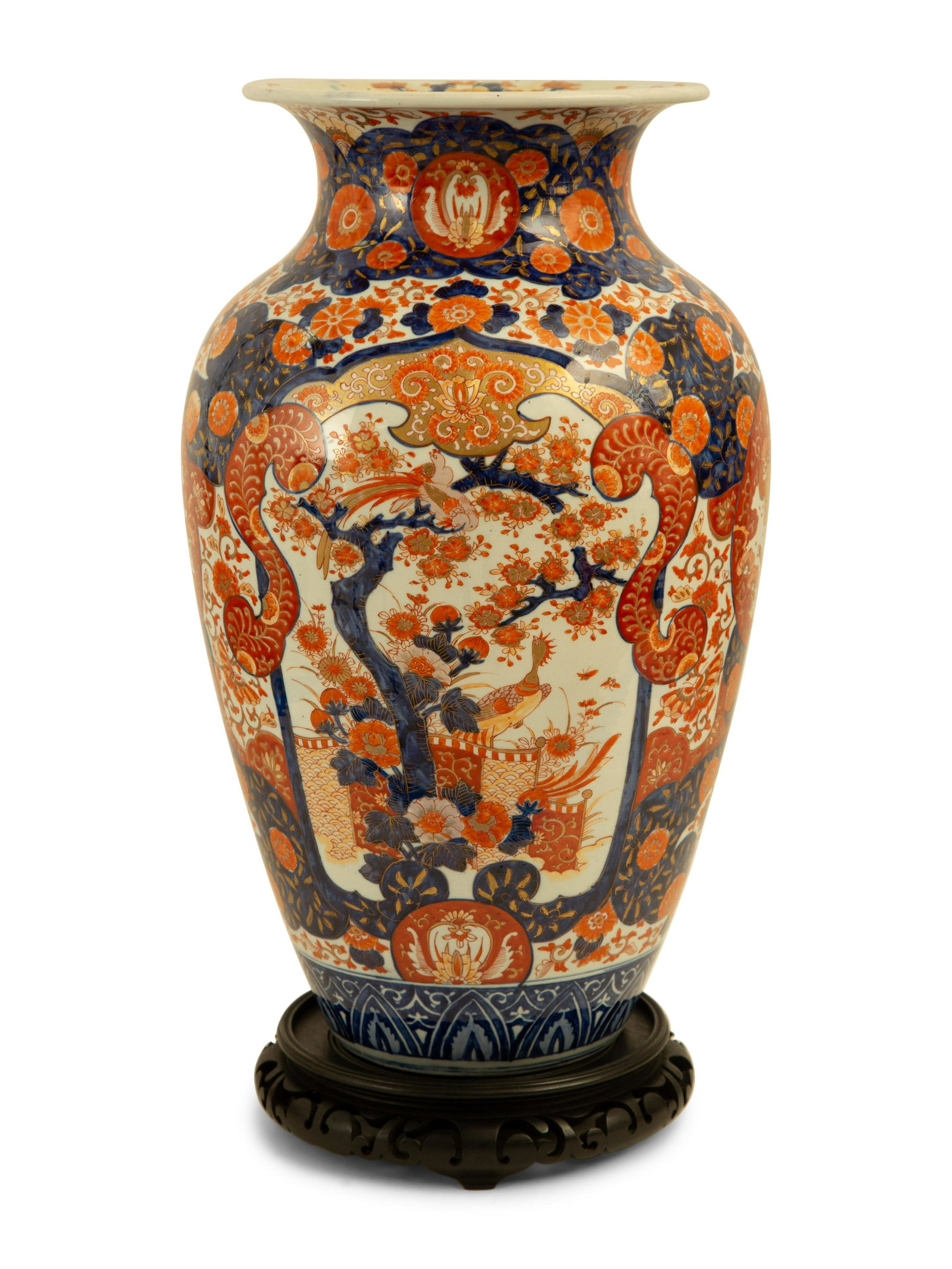 A Japanese Imari Porcelain Vase : A Japanese Imari Porcelain Vase Height 25 1/2 inches. Property from the Collection of Robert and Mary Montgomery, Palm Beach, Florida