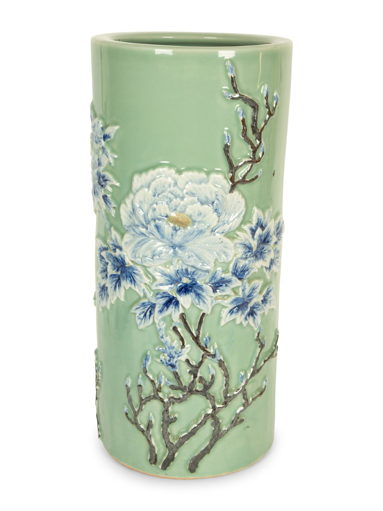 A Chinese Celadon Glazed Porcelain Umbrella Stand (1 of 6)