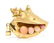 406: A 14 Karat Yellow Gold and Natural Conch Pearl Pen