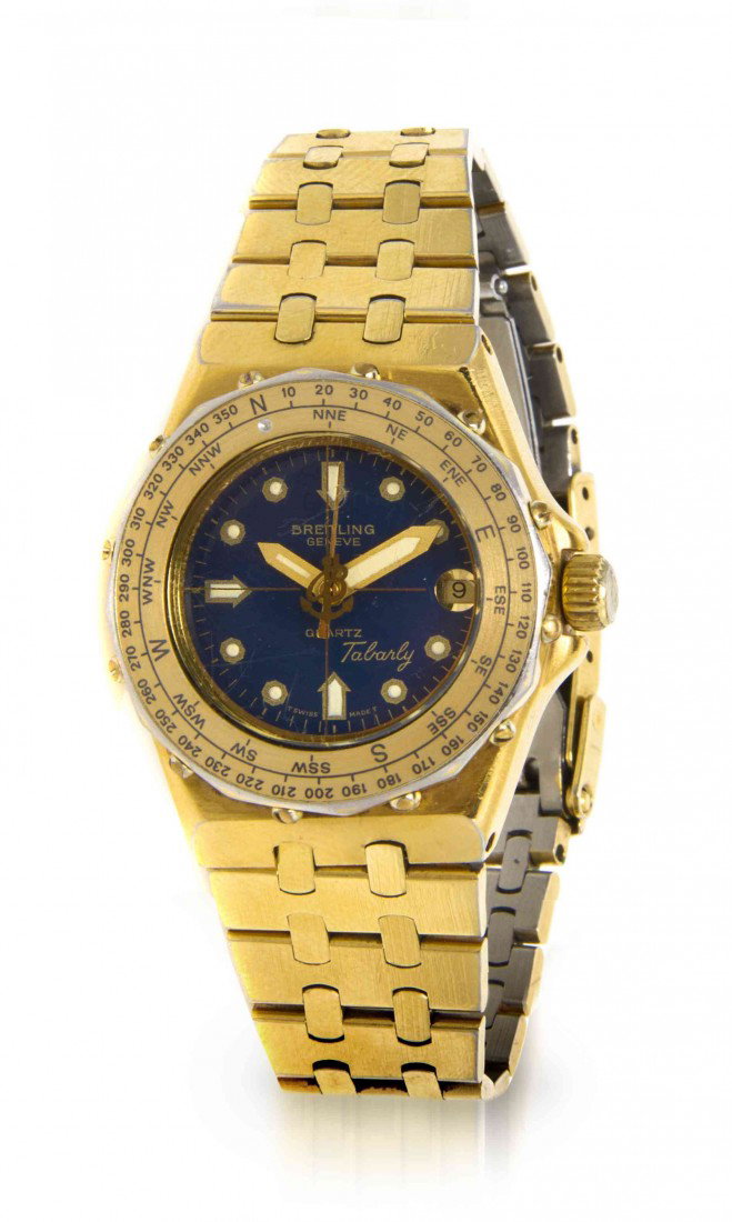 440 A Gold Plated Stainless Steel Eric Tabarly Wristwa
