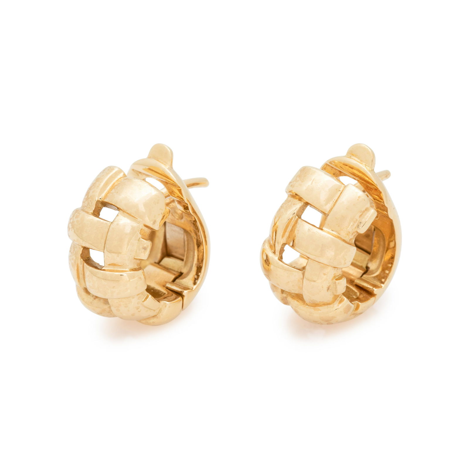 TIFFANY & CO., YELLOW GOLD HUGGIE EARCLIPS (1 of 2)