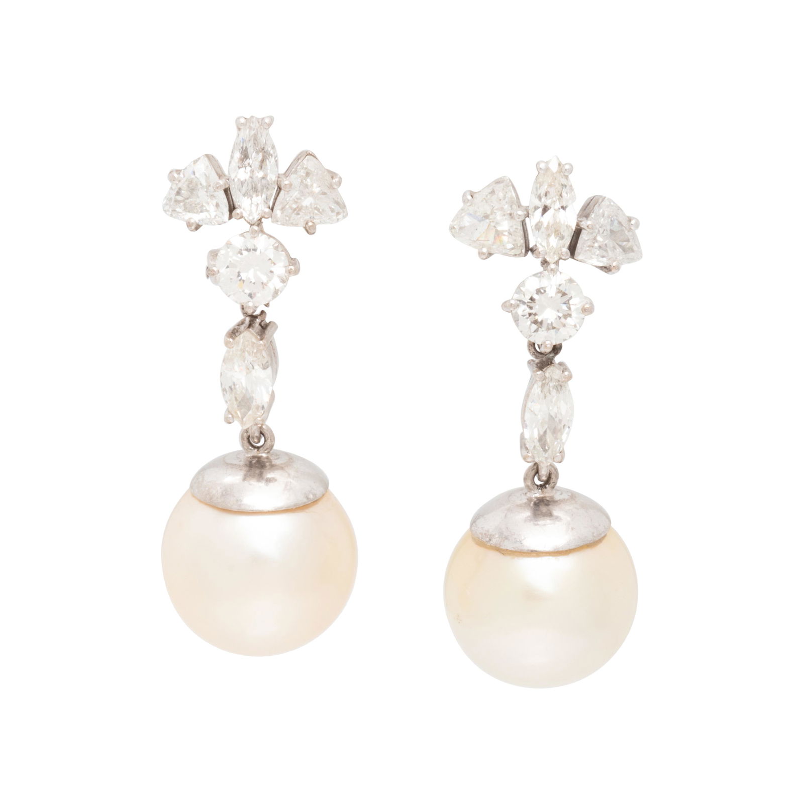 DIAMOND AND CULTURED SOUTH SEA PEARL EARCLIPS (1 of 2)