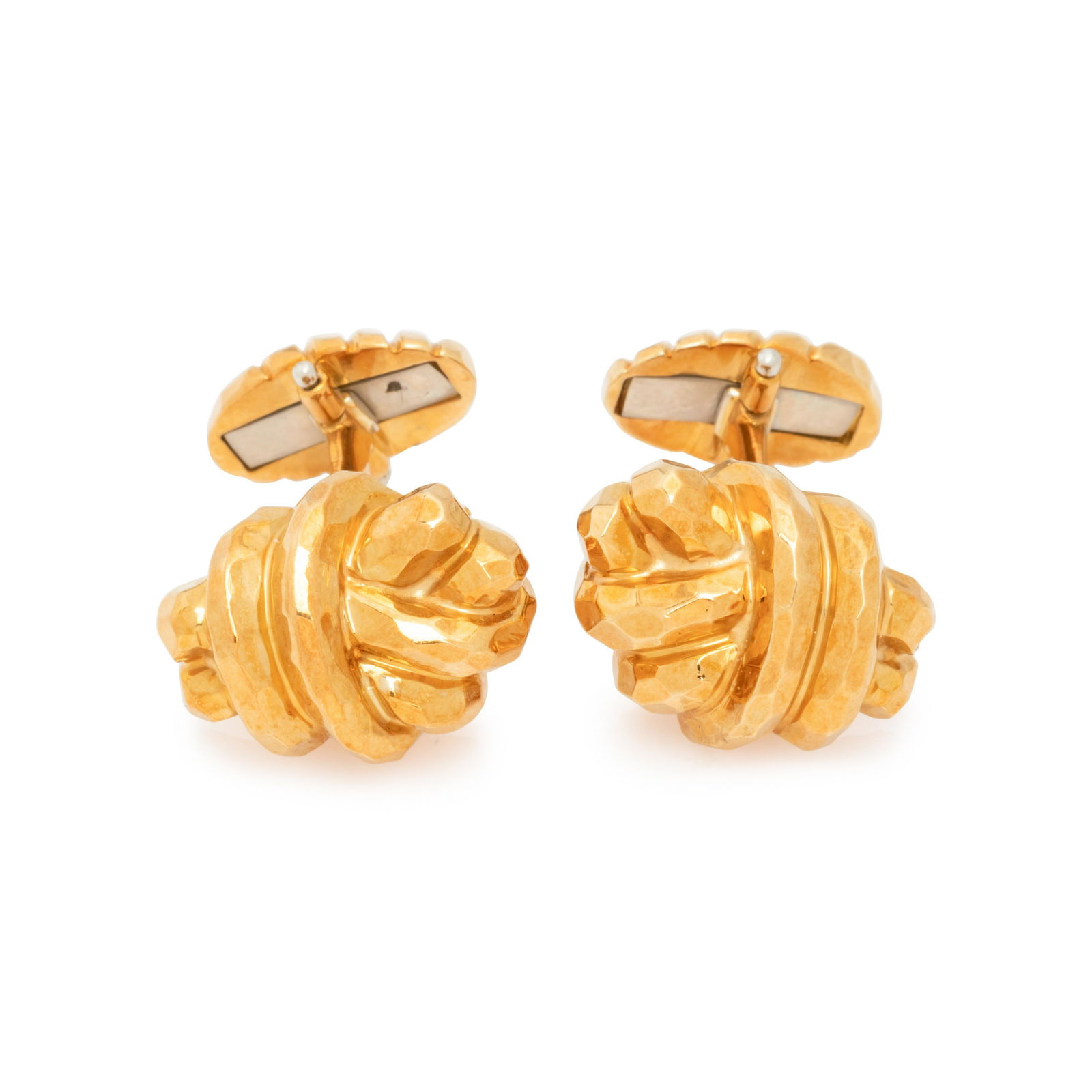 HENRY DUNAY, YELLOW GOLD CUFFLINKS   (1 of 2)