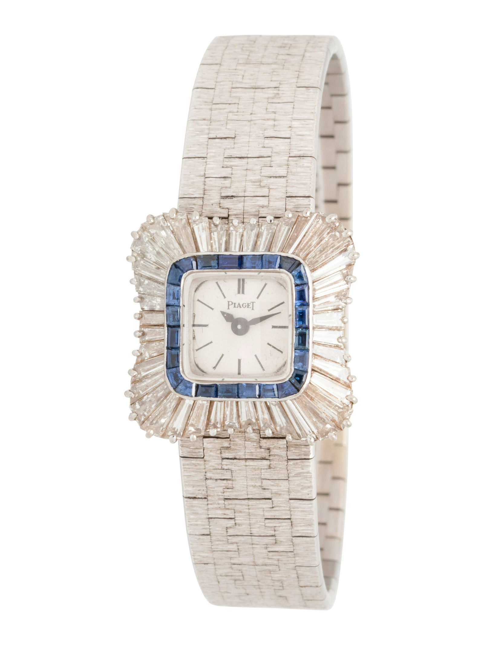 PIAGET, 18K WHITE GOLD, DIAMOND AND SAPPHIRE WRISTWATCH (1 of 3)