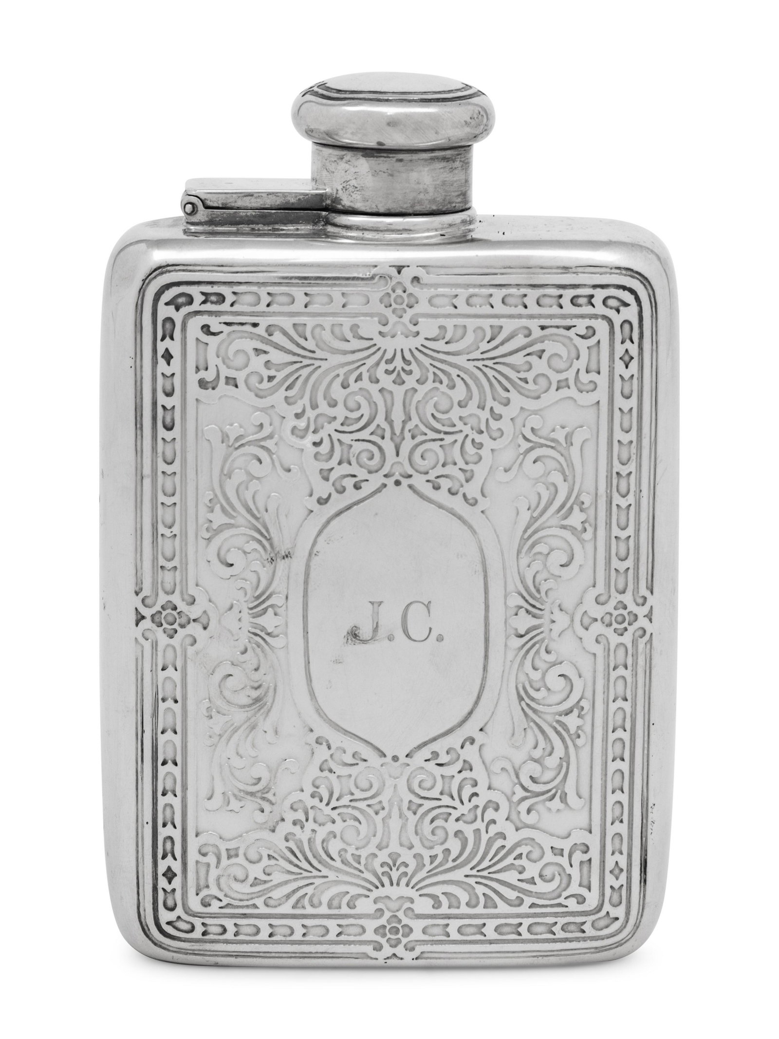 A Tiffany and Co. Silver Flask (1 of 4)