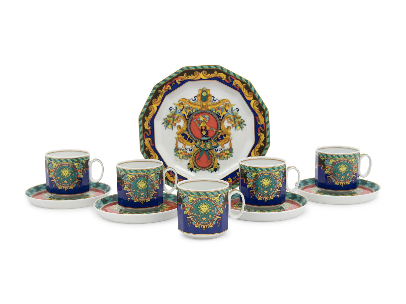 A Group of Versace Le Roi Soleil Porcelain Articles (1 of 3)