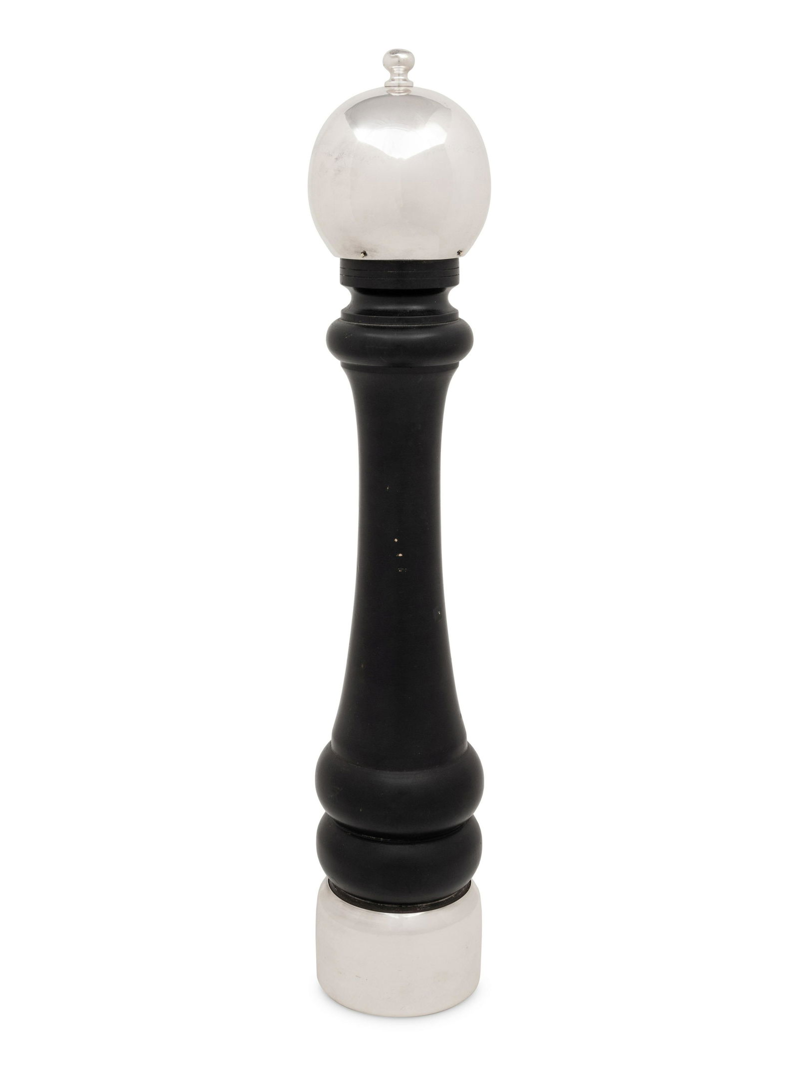 A Large Cartier Silver and Ebonized Wood Pepper Mill (1 of 4)