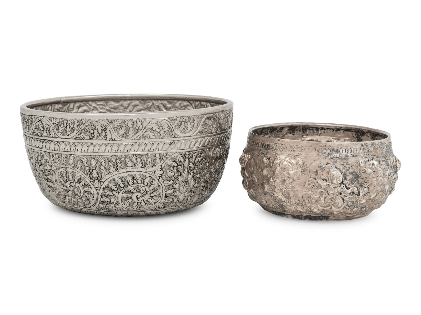 Two Burmese Silver Bowls (1 of 4)