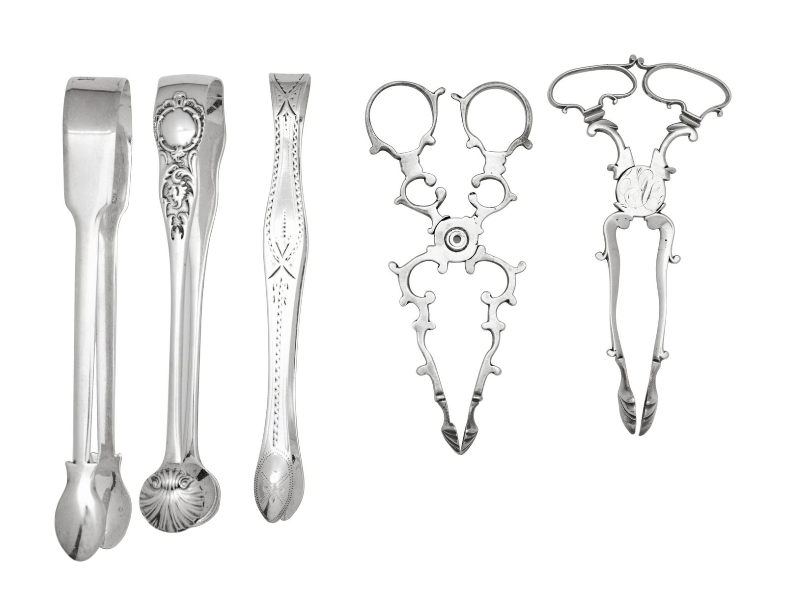 A Group of Five George III Silver Sugar Servers (1 of 3)