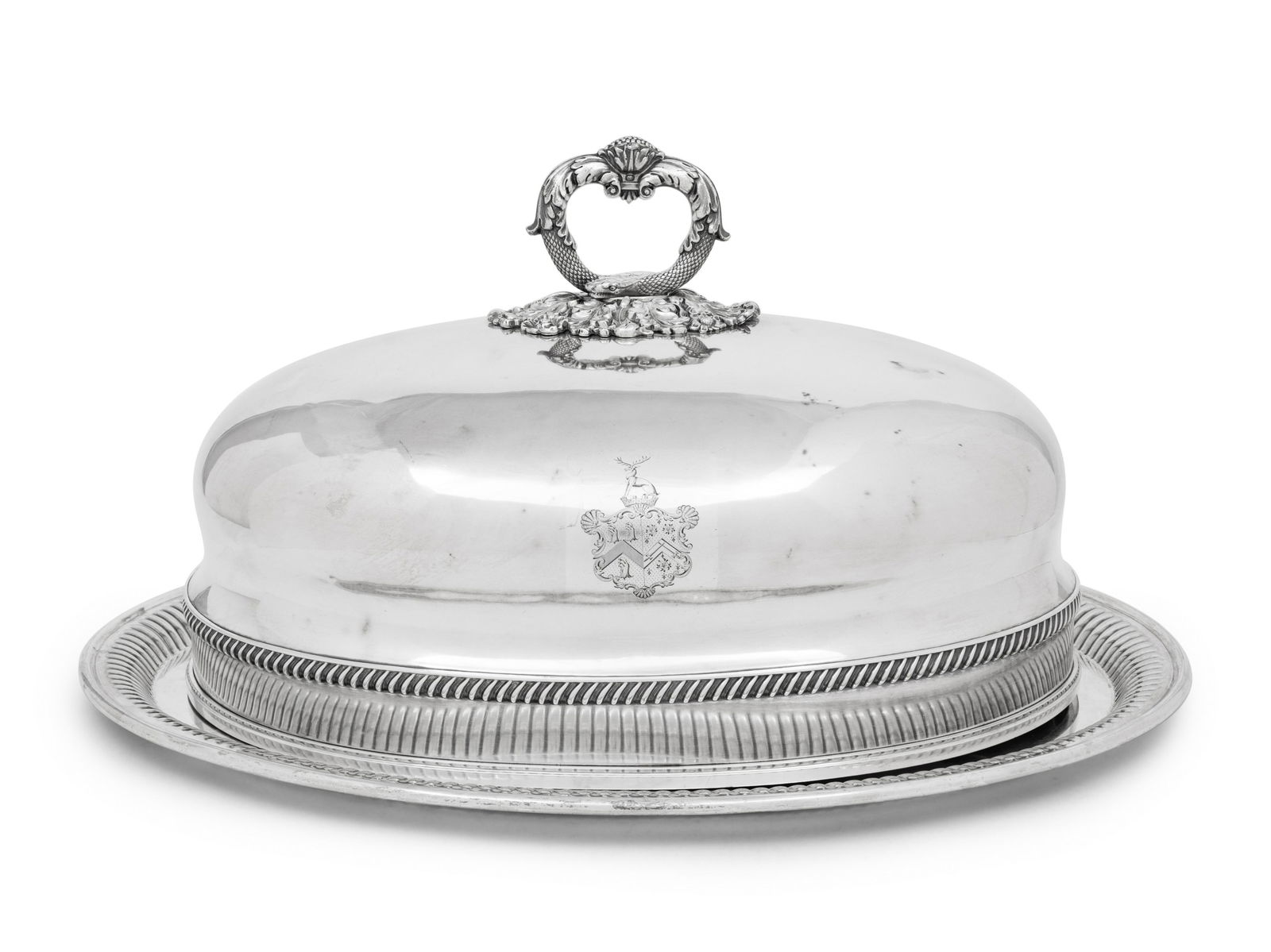 An English Silver-Plate Meat Dome and Associated Tray (1 of 6)