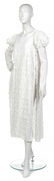 404: A Joan Vass White Linen Floral Applique Dress,