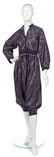 420: A Joan Vass Navy and Silver Ikat Jumper,