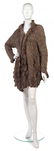 423: A Joan Vass Brown Mulitcolored Knit Sweater,