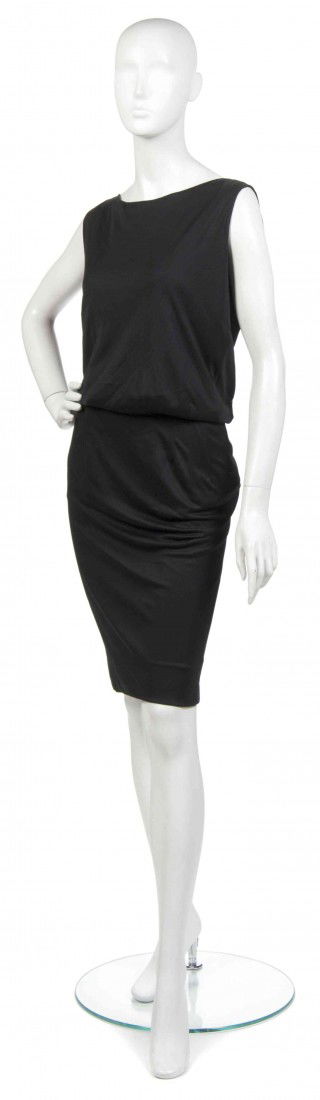 An Emilio Pucci Black Silk Dress,: An Emilio Pucci Black Silk Dress, fitted waist. Labeled: Emilio Pucci. Property from the Estate of Joan Vass, New York, New York