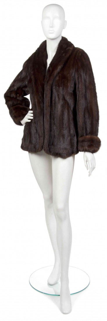A Brown Mink Coat.: A Brown Mink Coat. Property from the Estate of Joan Vass, New York, New York