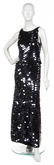 498: A Joan Vass Black Knit and Paillettes Ensemble,