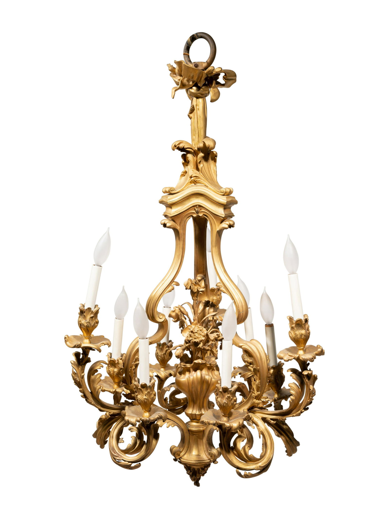 A French Gilt Bronze Nine-Light Chandelier (1 of 2)