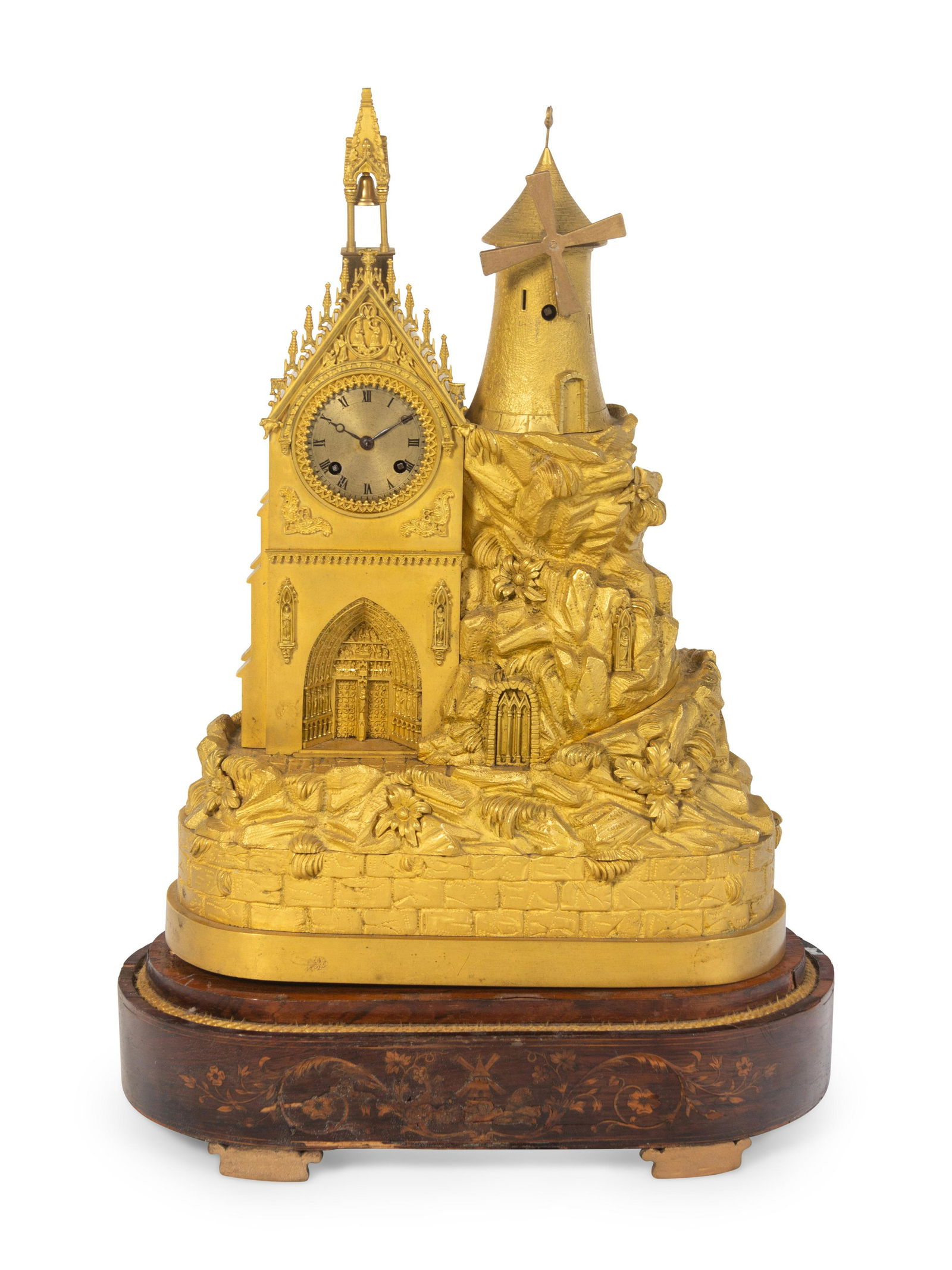 A French Gilt Bronze Cathedral-Form Clock (1 of 4)