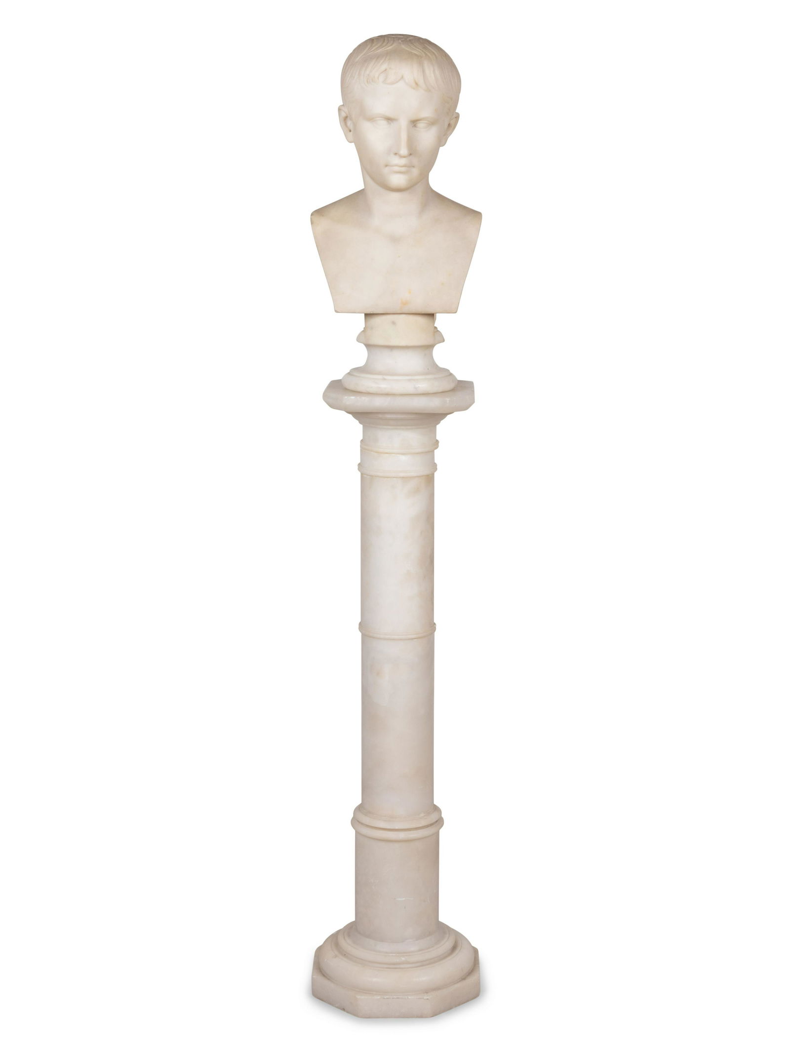 A Grand Tour Marble Bust of Young Octavian (1 of 8)