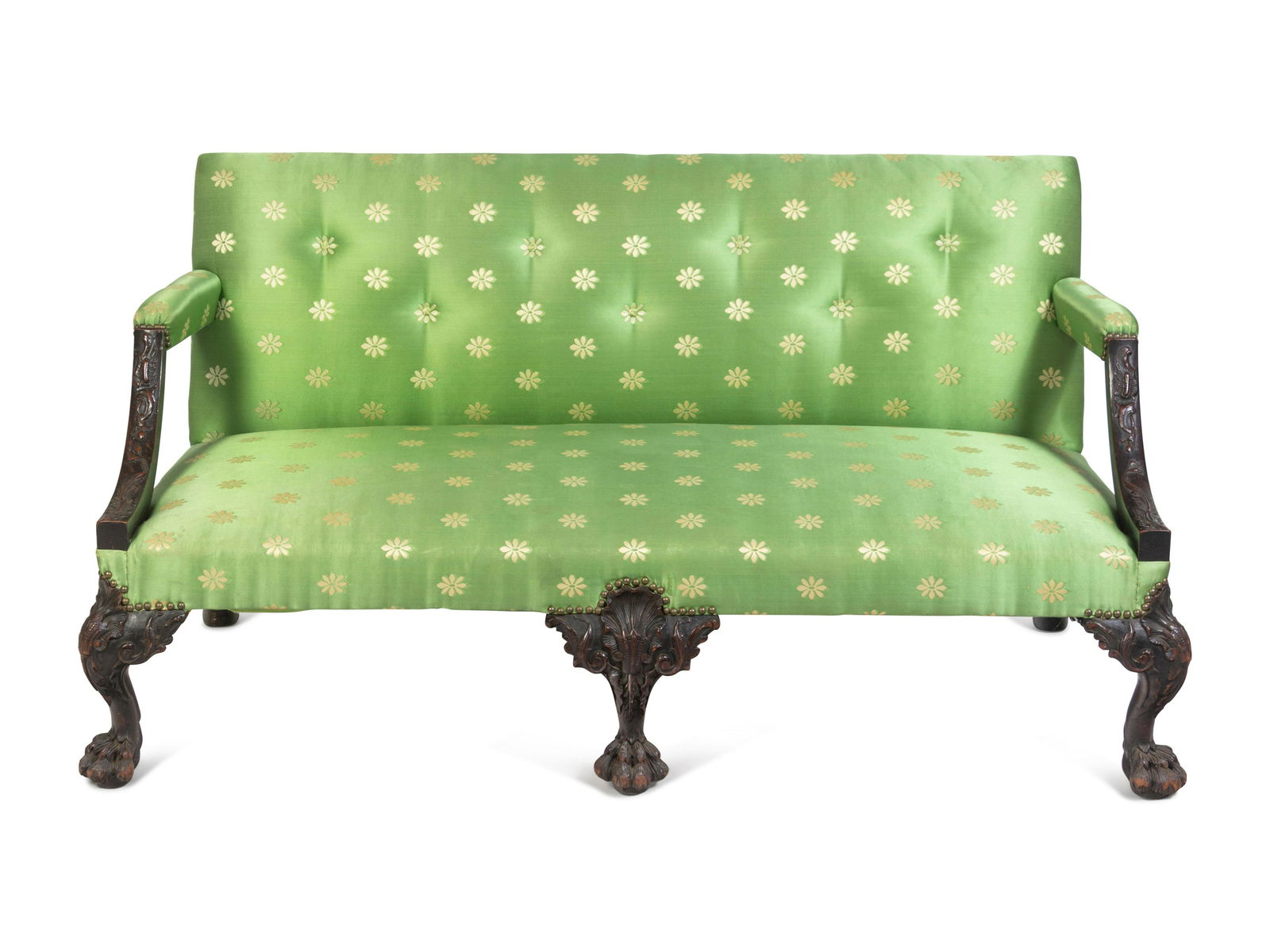 A George I Style Carved Mahogany Settee (1 of 4)