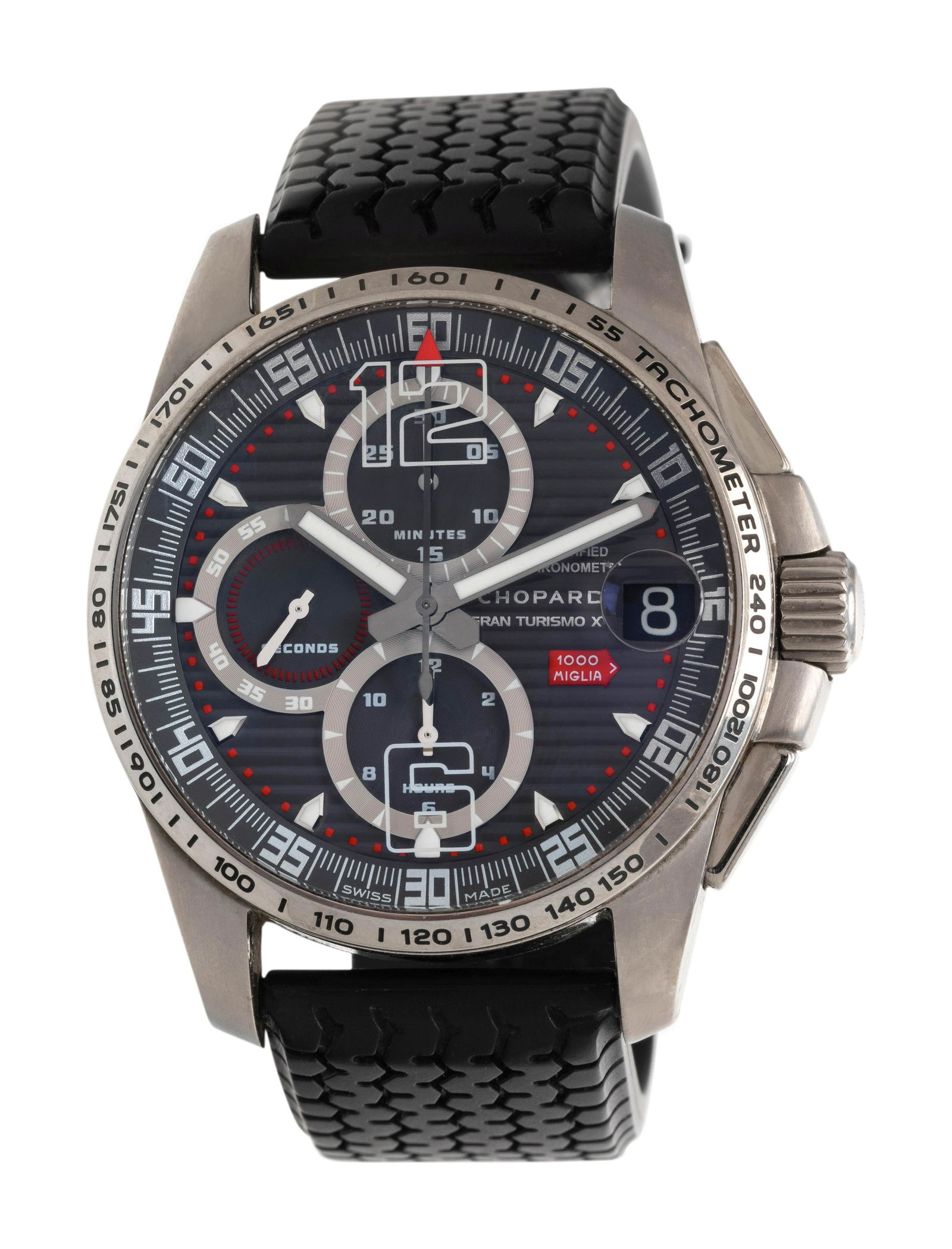 CHOPARD, REF. 8459 STAINLESS STEEL LIMITED EDITION 'MILLE MIGLIA GRAN TURISMO XL LIGHT WEIGHT' (1 of 3)