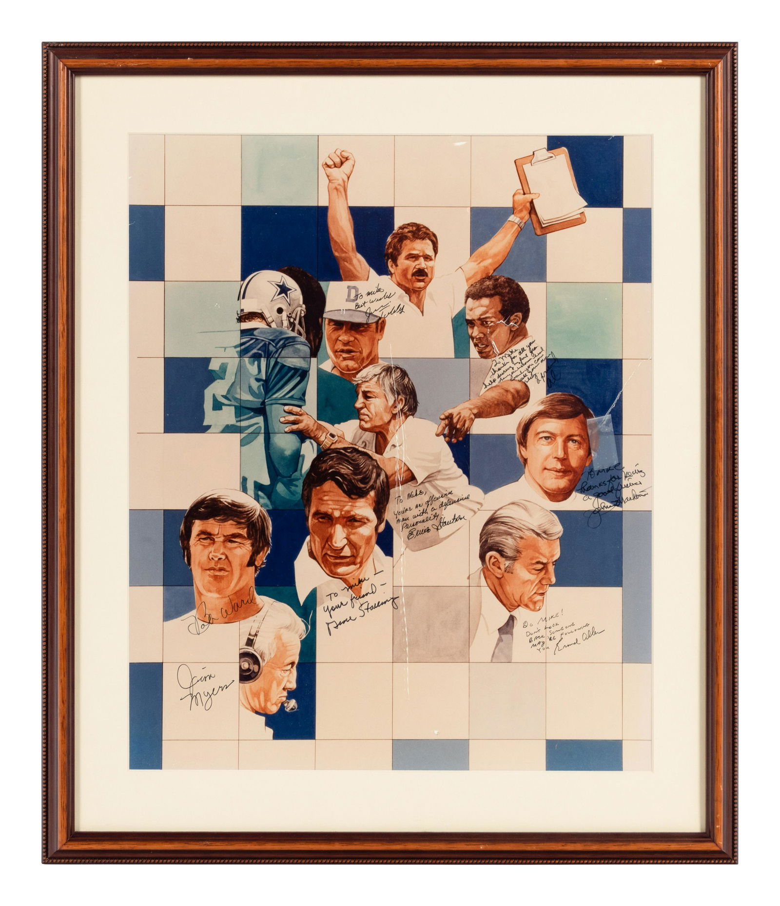 A Pair of Artworks Gifted to Mike Ditka Formerly Displayed at Mike Ditka's Restaurant (1 of 2)