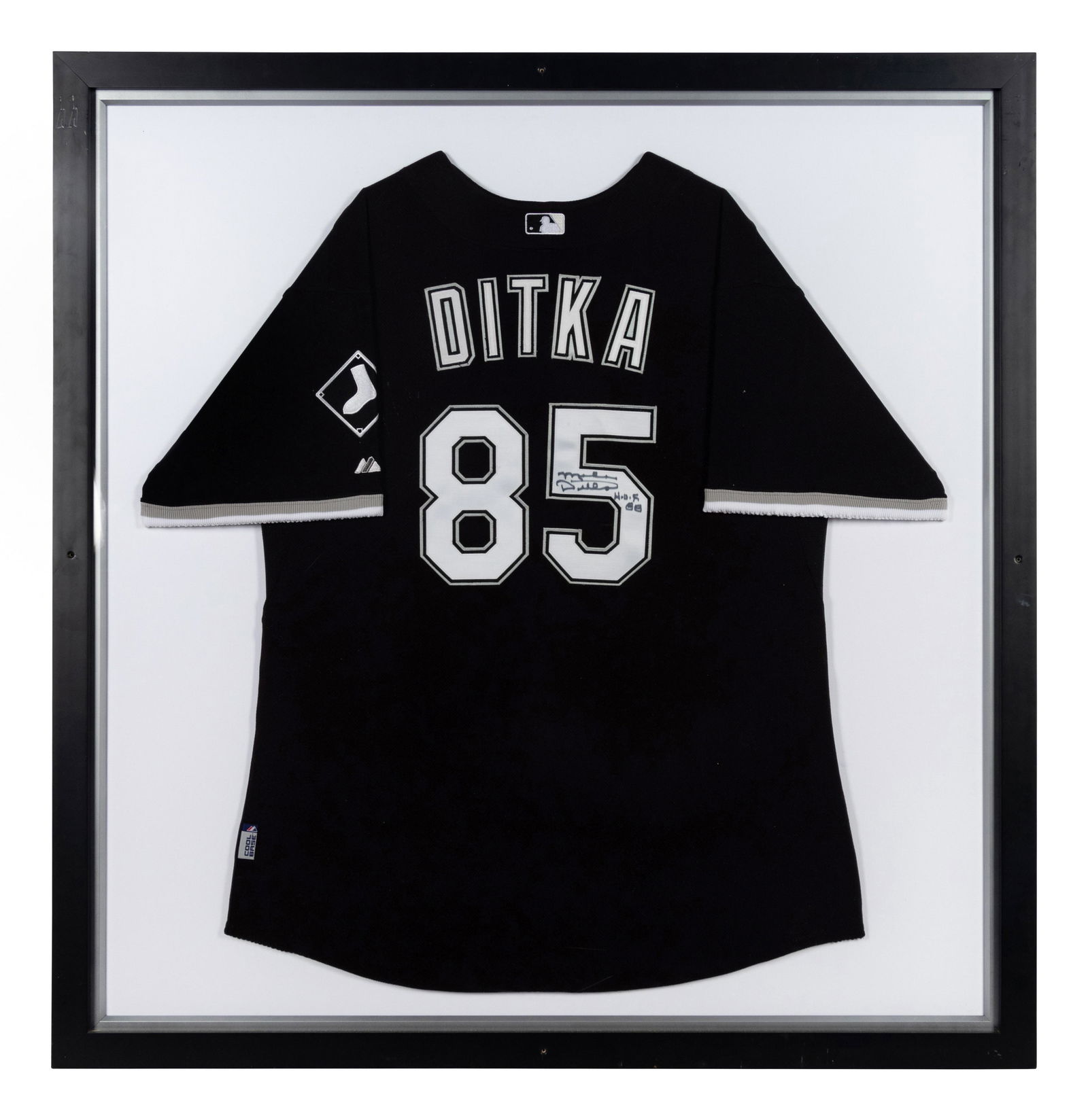 A Mike Ditka Chicago White Sox Signed and Worn Ceremonial Baseball Jersey Presentation Formerly (1 of 2)