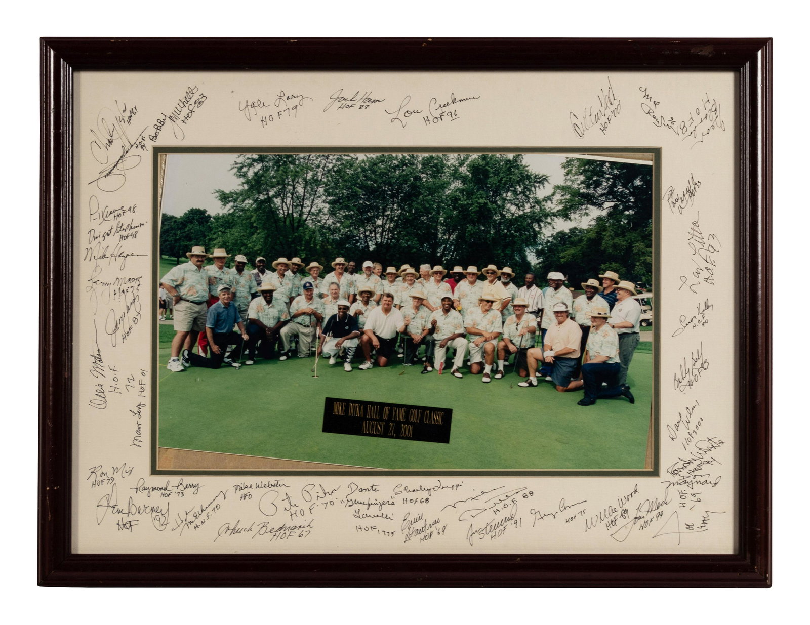 A Mike Ditka Hall of Fame Charity Golf Classic Multi-Signed Autograph Print Formerly Displayed at (1 of 1)