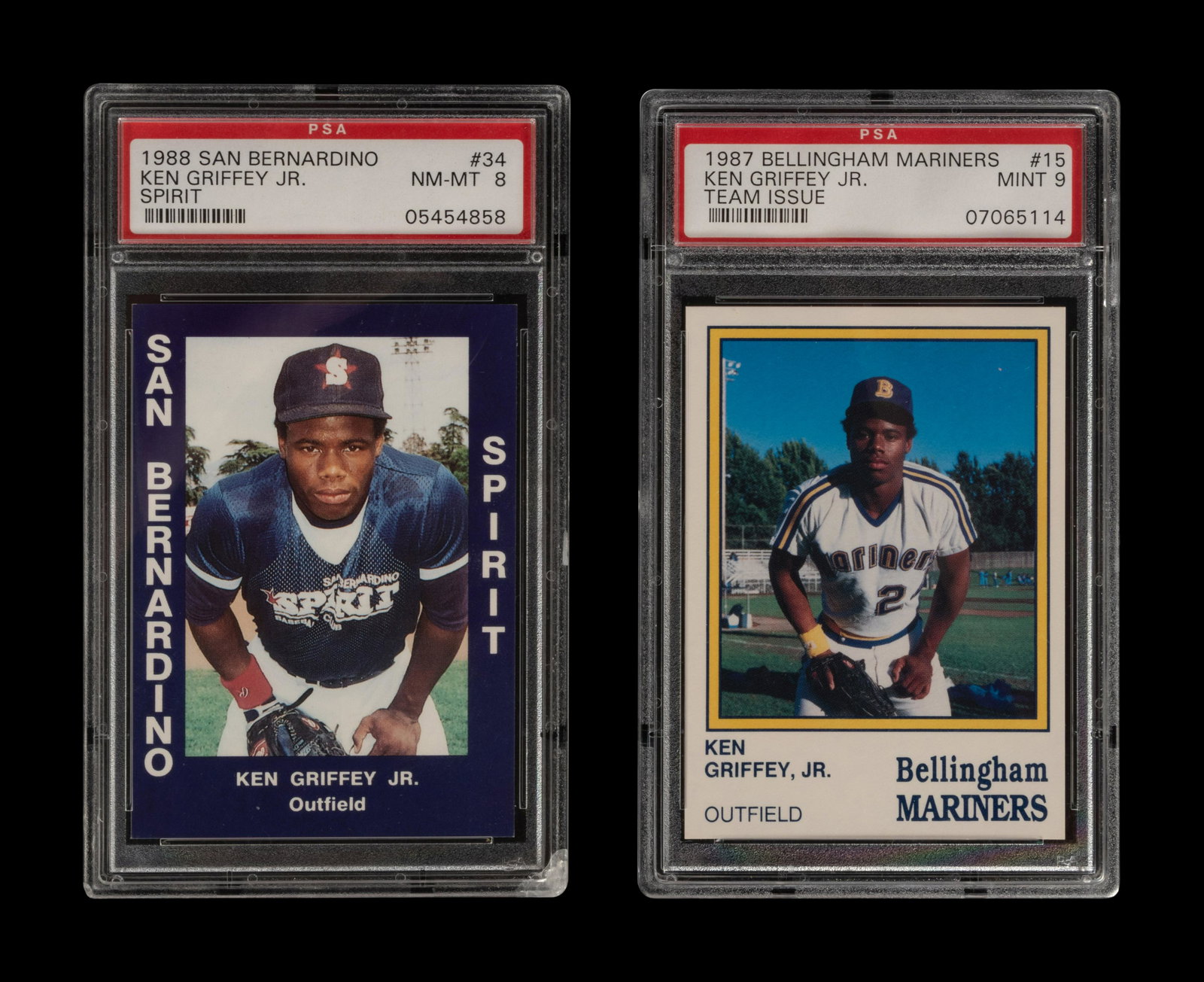 A Group of PSA Graded Ken Griffey Jr. Minor League Rookie Baseball Cards, (1 of 2)