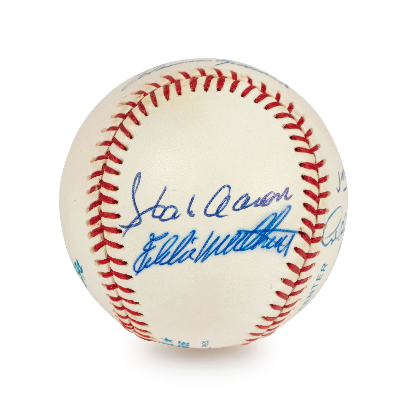 A 500 Home Run Club Signed Autograph Baseball Including Hank Aaron and Willie Mays (Six Signatures, (1 of 9)