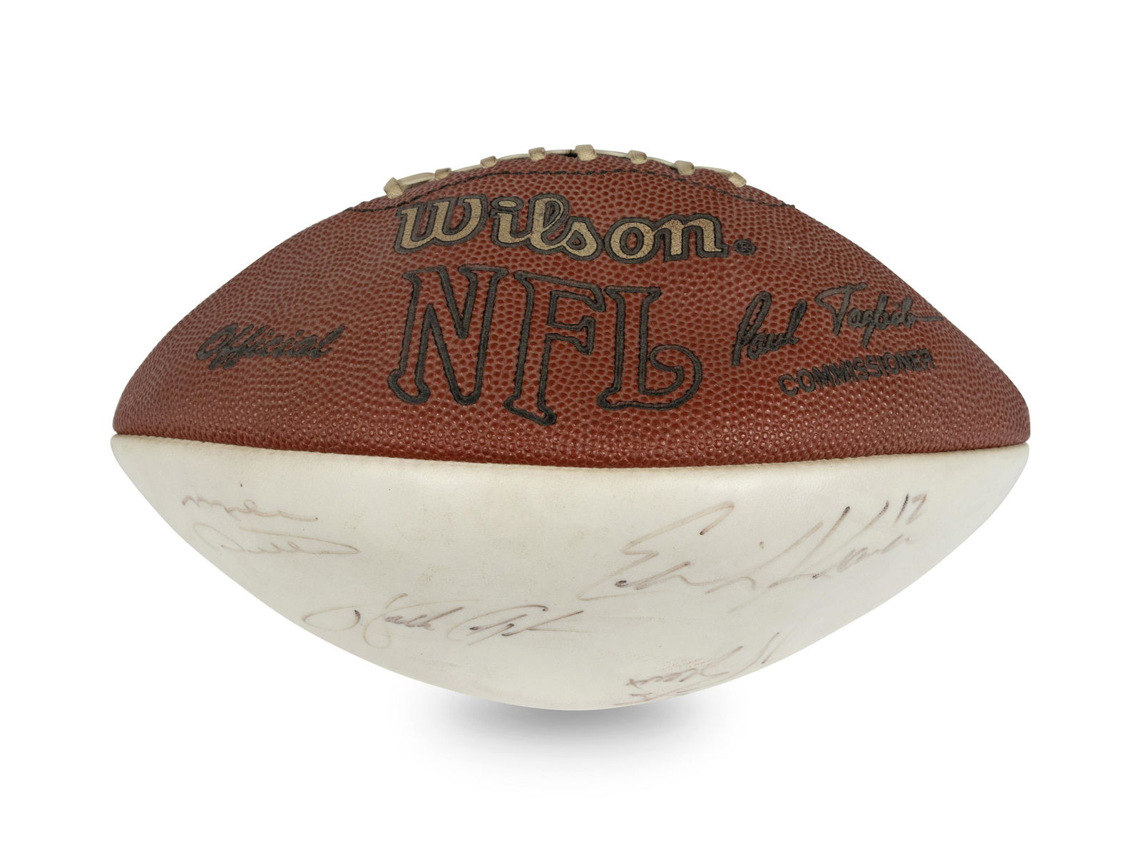 A Chicago Bears Multi Signed Autograph Football Including Walter Payton, Mike Ditka and Dick Butkus (1 of 10)
