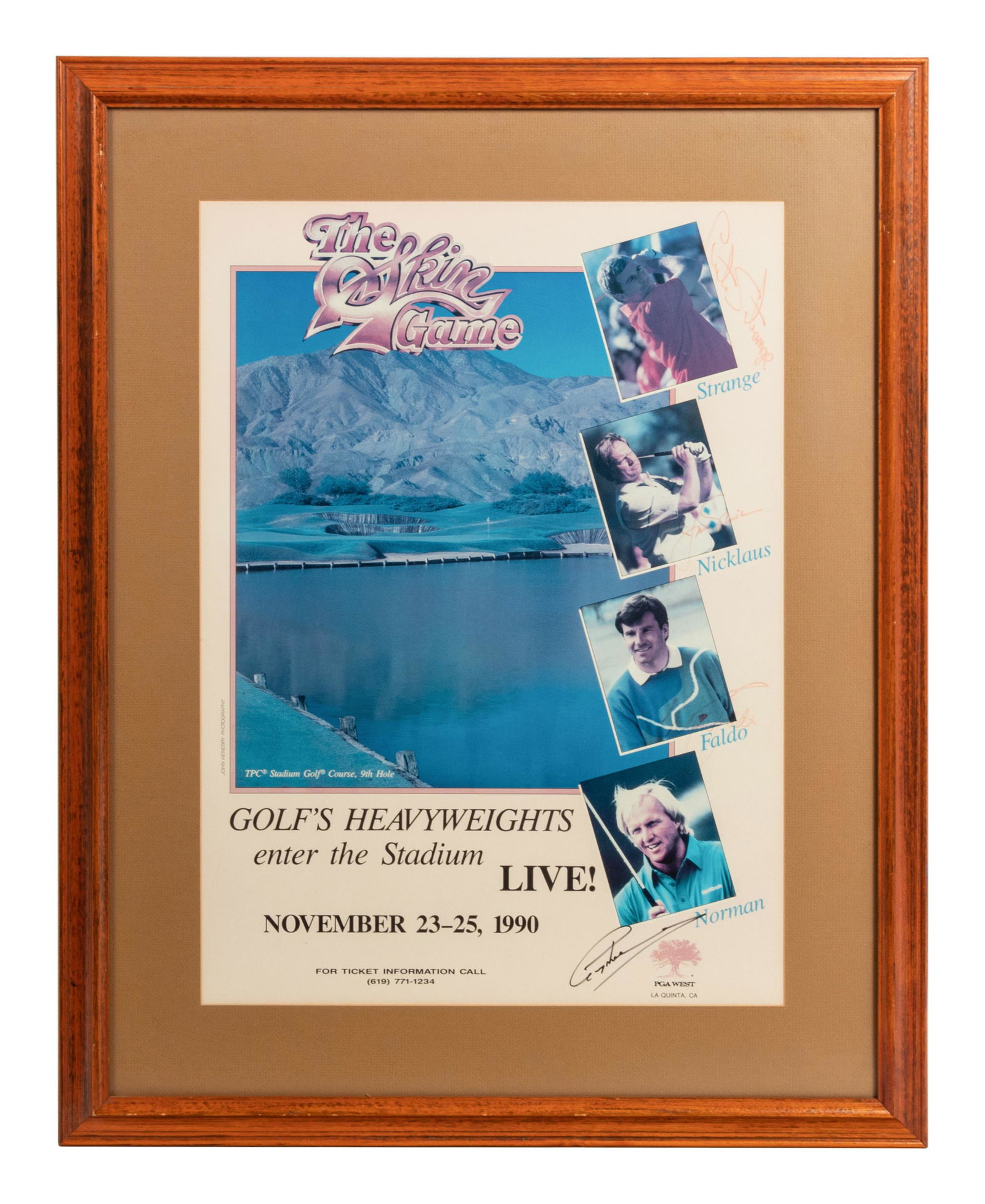 A 1990 Skins Game Multi Signed Autograph Poster (Including Jack Nicklaus) (1 of 5)